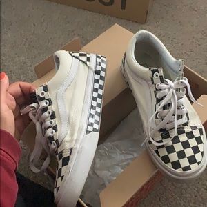 Reverse checkered vans